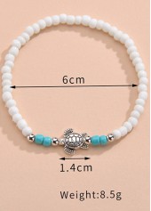 White Sea Turtle Design Polyresin Anklet | thumb picture 