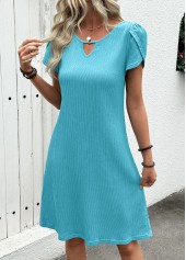 Mint Green Jacquard A Line Short Sleeve Dress | thumb picture 