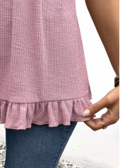 Light Purple Short Sleeve V Neck T Shirt | thumb picture 