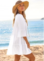 White Color V Neck Cover Up | thumb picture 