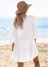 White Color V Neck Cover Up | thumb picture 