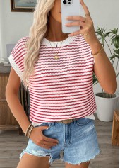 Red Short Sleeve Round Neck T Shirt | thumb picture 