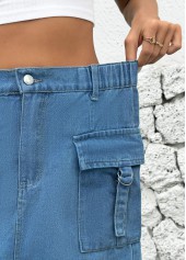 Denim Blue Button Shift Dress Short Skirt | thumb picture 