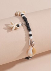 Black Color Star Polyresin Detail Anklet | thumb picture 