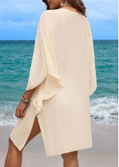 V Neck Breathable Beige Cover Up | thumb picture 