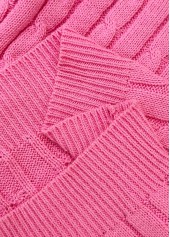 Hot Pink Short Sleeve Turn Down Collar Blouse | thumb picture 