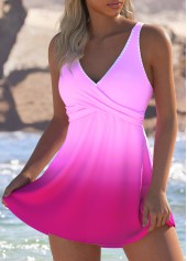 Criss Cross Ombre Purple Swimdress Top-No Bottom | picture 1