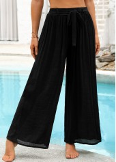 Black Ankle-length Cover Up Beach Pants | thumb picture 
