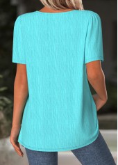 Cyan Short Sleeve Round Neck T Shirt | thumb picture 