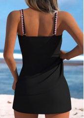 Jacquard Mid Waisted Light Pink Tankini Set | thumb picture 