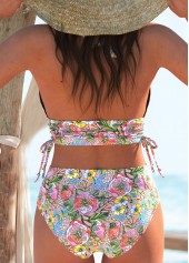 Two Piece Mid Waisted Random Floral Print Bikini Set | thumb picture 
