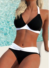 Tie Low Waisted Black Bikini Set