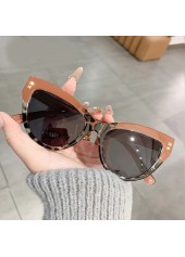 Light Coffee Leopard Cat Eye Sunglasses