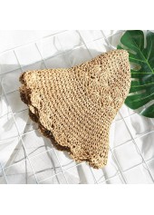 Light Camel Color Woven Visor Hat | thumb picture 