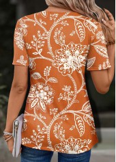 Orange Plants Print T Shirt | thumb picture 