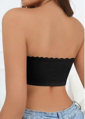 Black Push Up Petal Edge Bandeau Bra | thumb picture 
