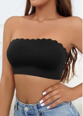 Black Push Up Petal Edge Bandeau Bra | thumb picture 