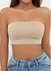 Skin Color Seamless Strapless Bandeau Bra