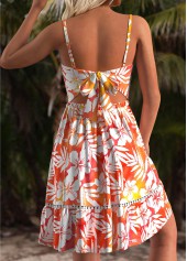 Multi Color Floral Print Short Strappy Bandeau Dress | thumb picture 