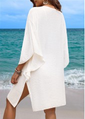 V Neck Breathable White Cover Up | thumb picture 