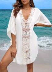 V Neck Breathable White Cover Up | thumb picture 