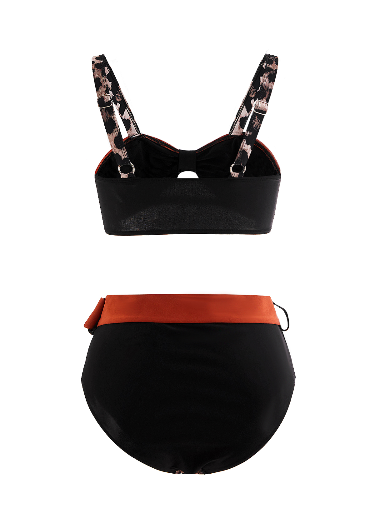 Leopard High Waist Wide Strap Bikini Set | picture 
