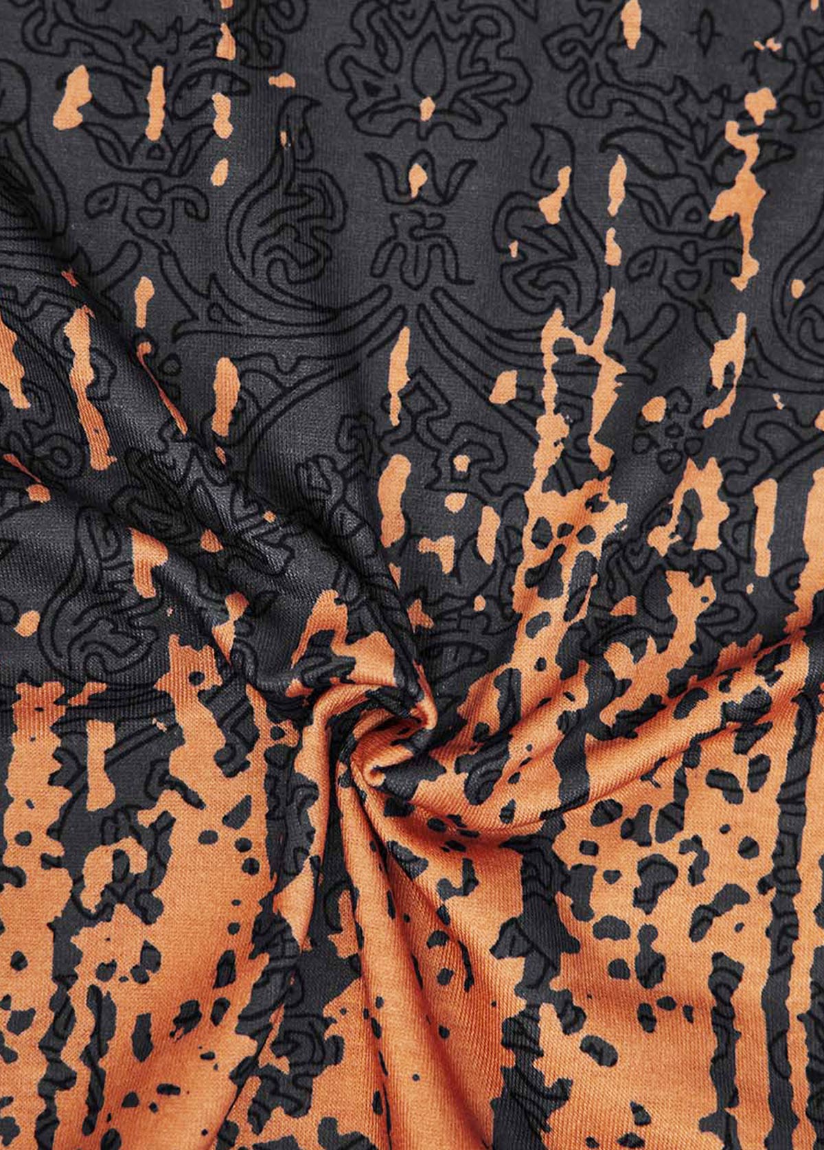 Terracotta Circular Ring Tribal Print Sleeveless Tank Top | picture 
