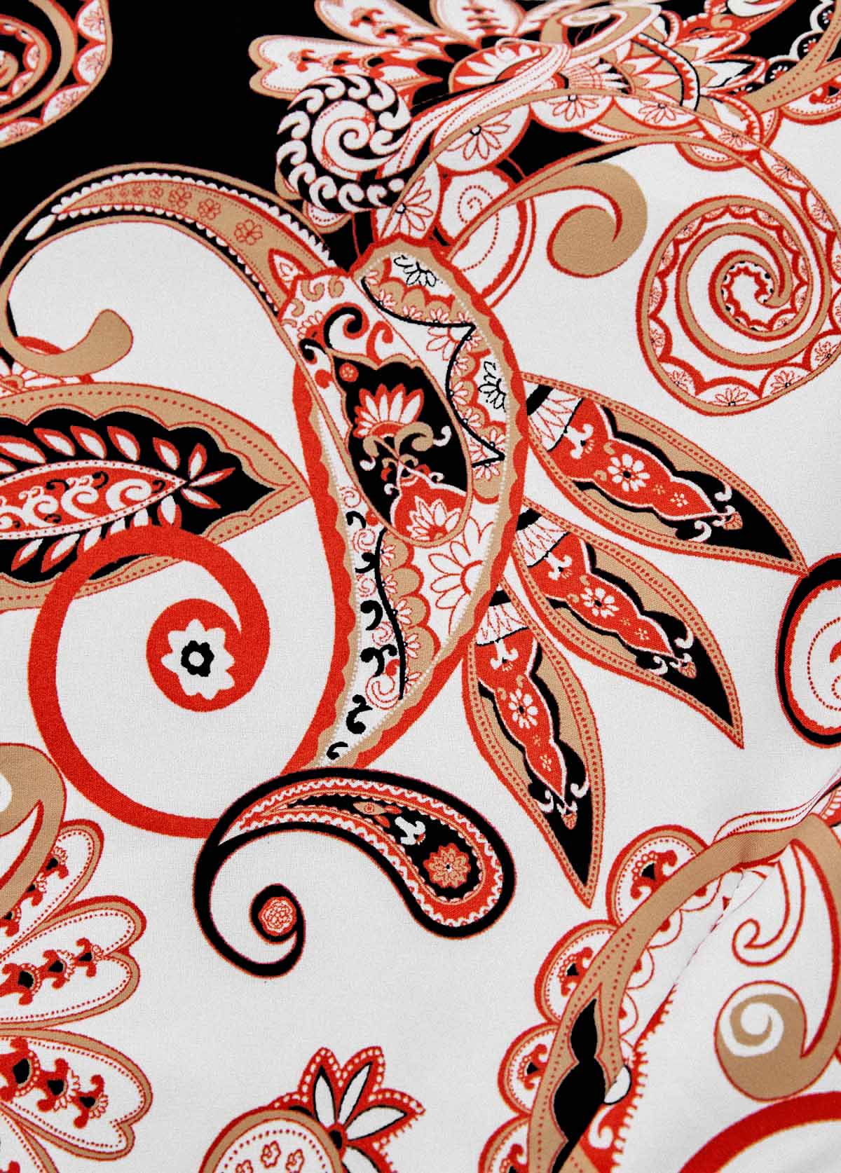 Black Tribal Print Short A Line Boat Neck Dress | picture 