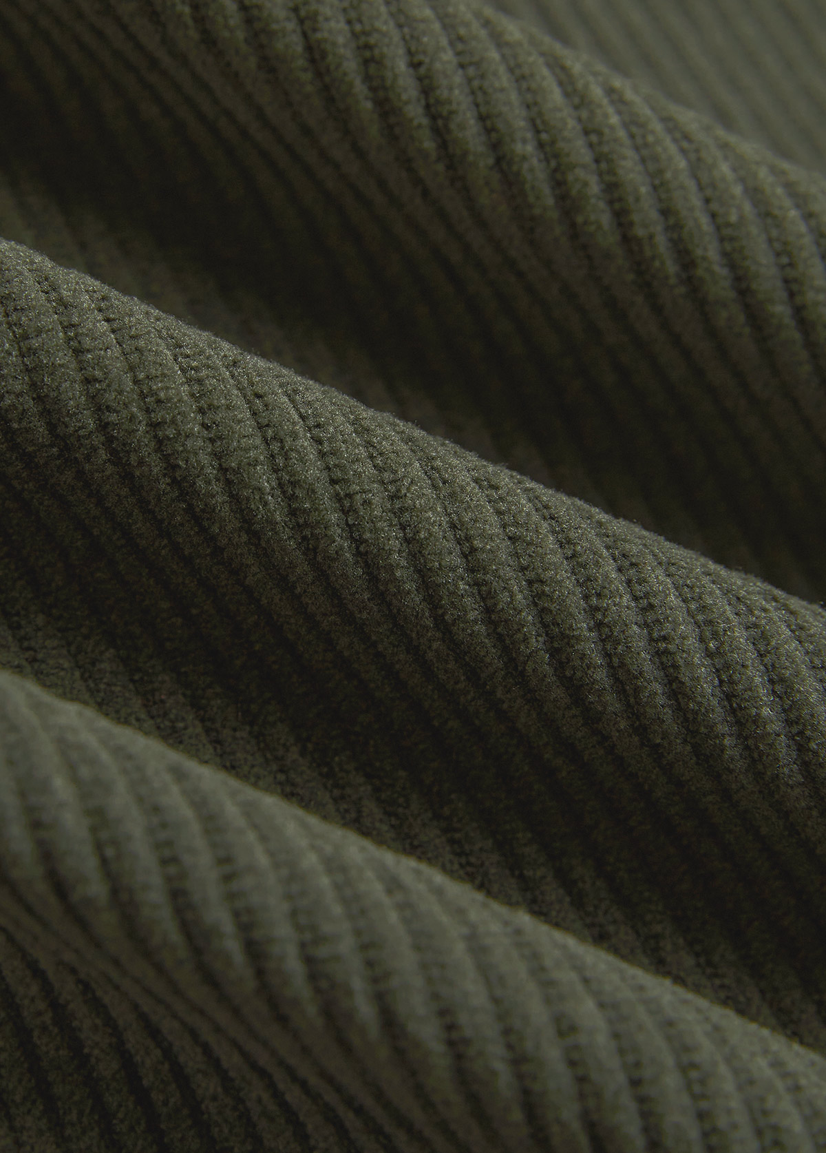 Plus Size Olive Green Patchwork Sleeveless Corduroy Waistcoat | picture 