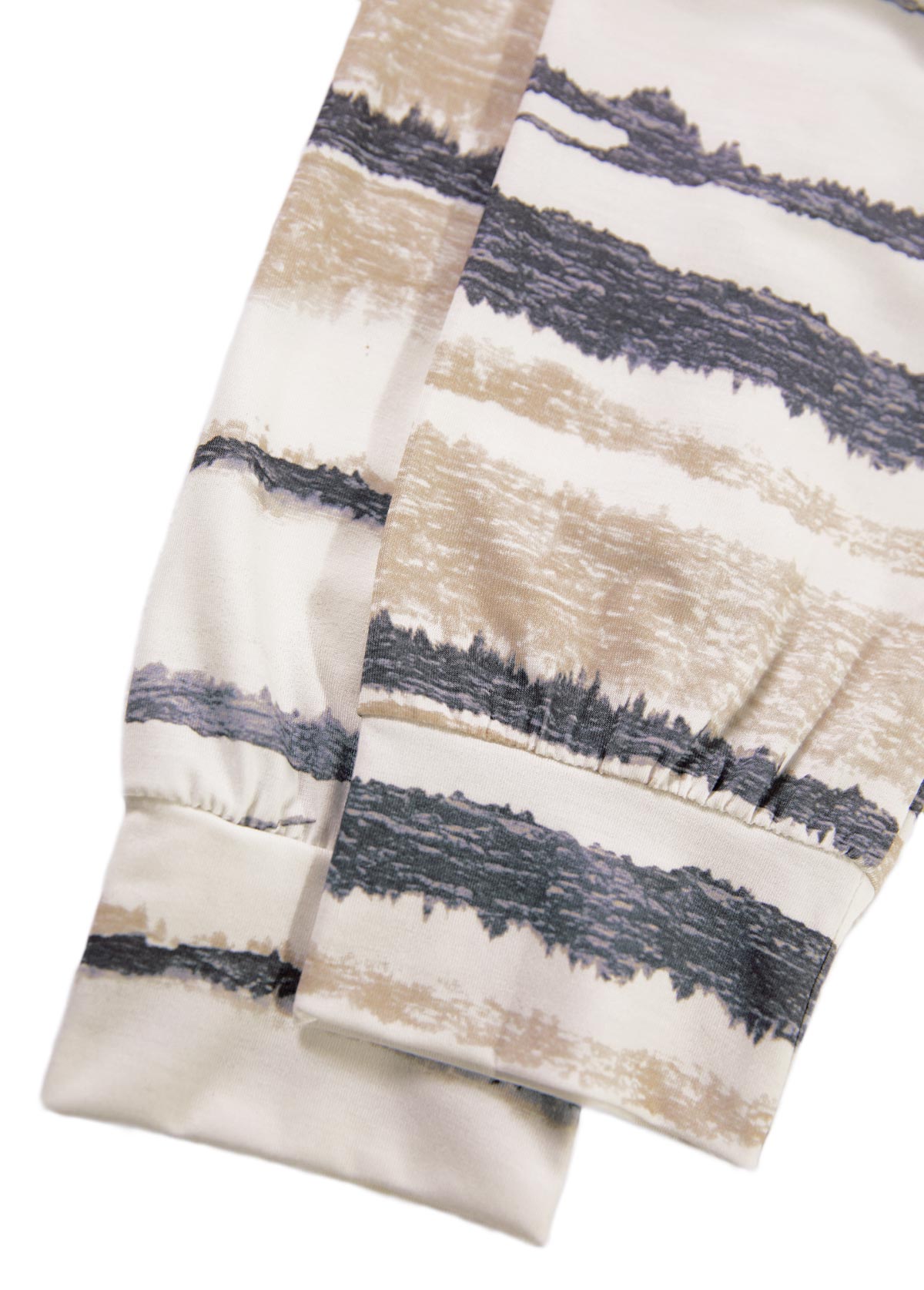 Light Camel Tie Dye Print Long Sleeve T Shirt | picture 