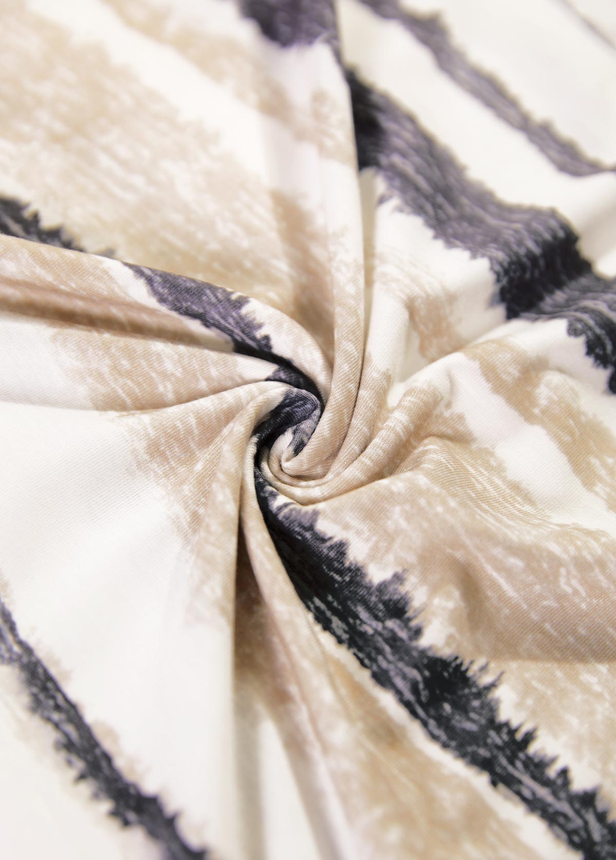 Light Camel Tie Dye Print Long Sleeve T Shirt | picture 