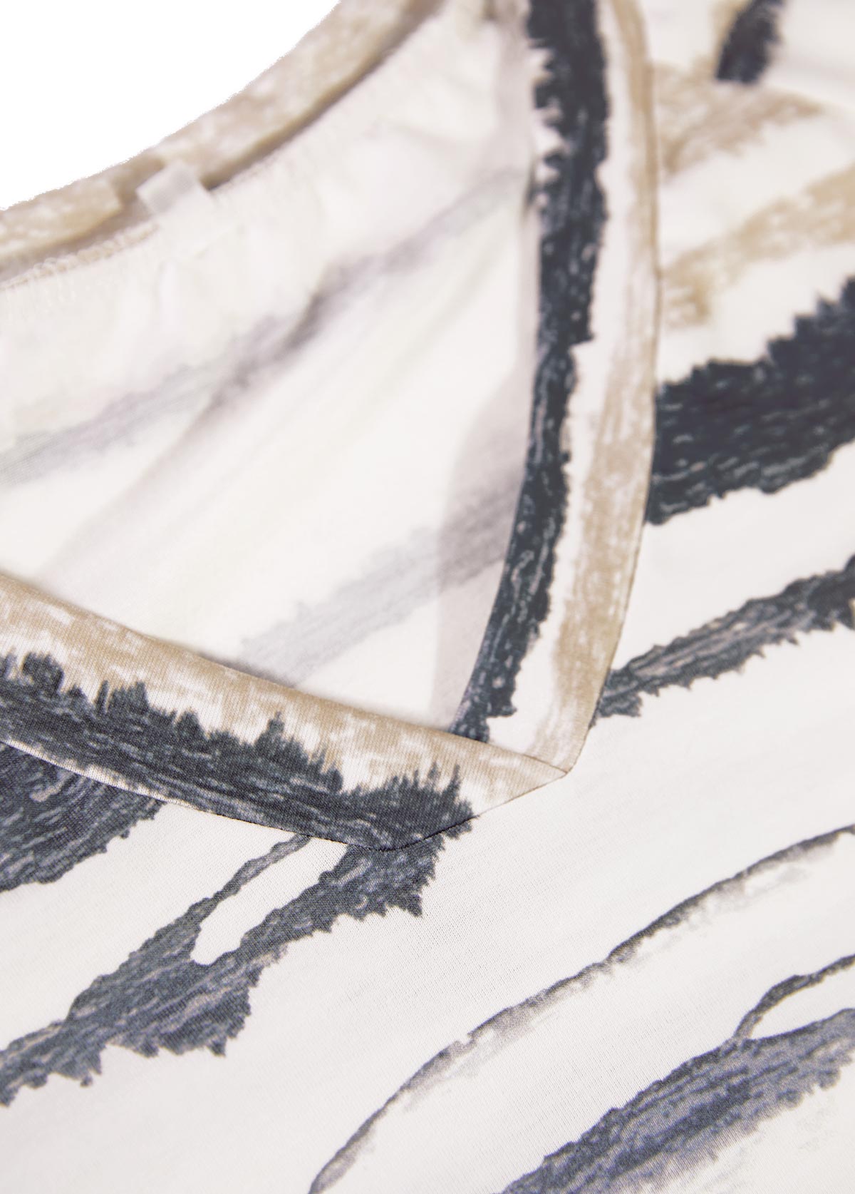 Light Camel Tie Dye Print Long Sleeve T Shirt | picture 