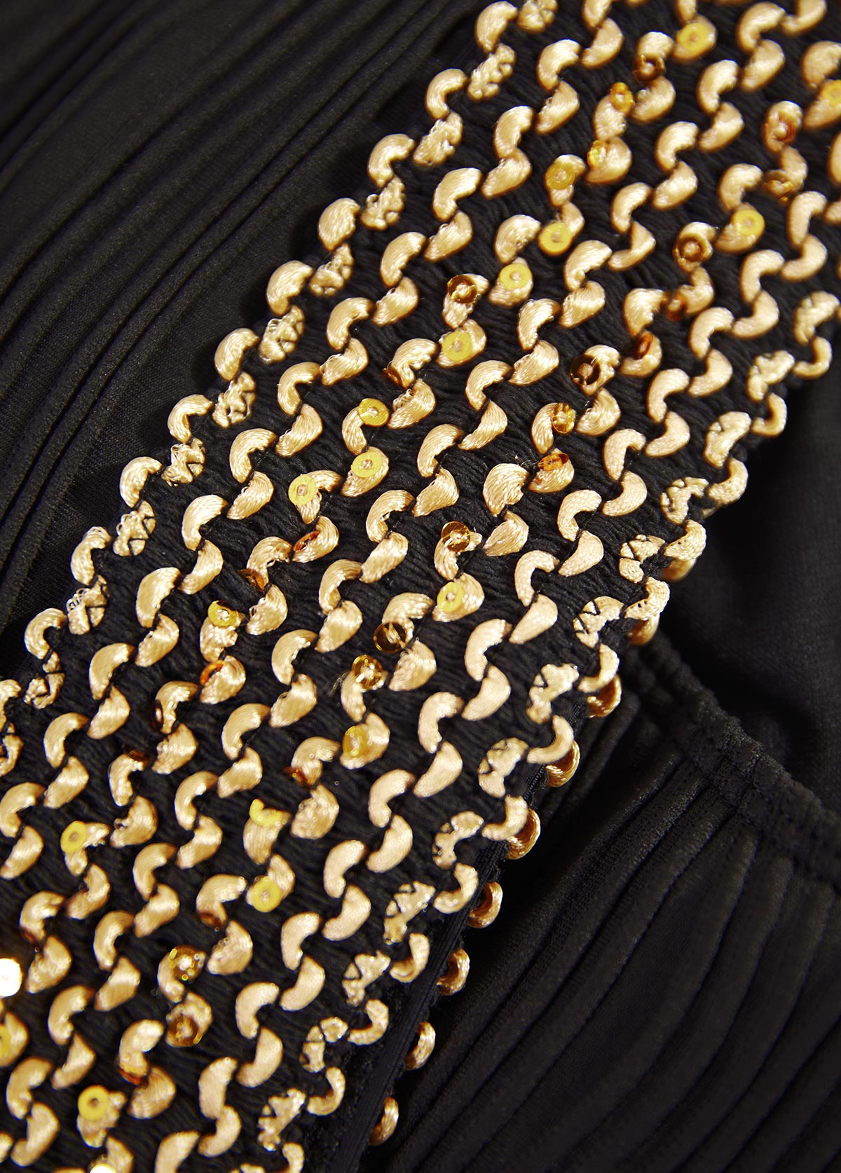 Jacquard High Waisted Black Bikini Set | picture 