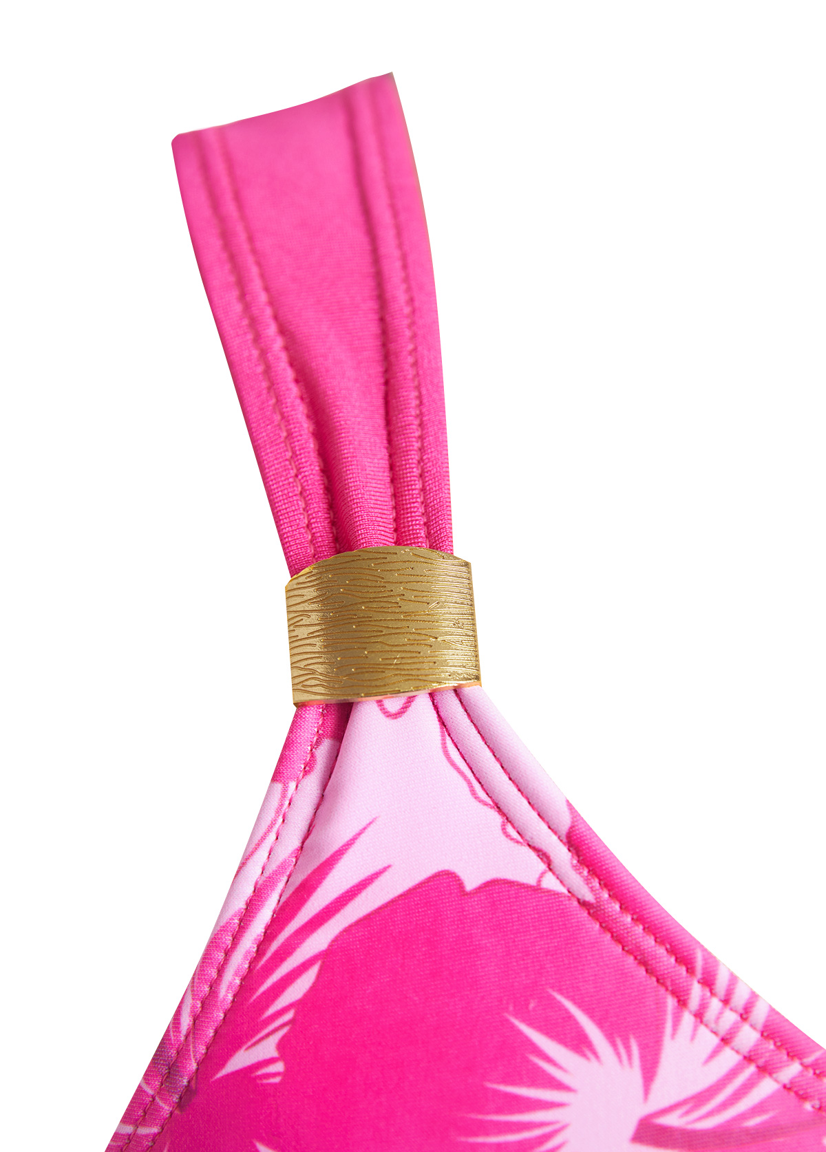 Patchwork Floral Print Hot Pink Tankini Set | picture 