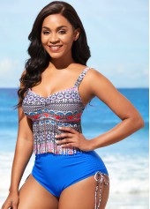 Tribal Print Tassel High Waist Bikini Set | thumb picture 