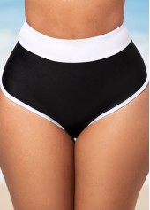 High Waisted Black Contrast Bikini Set | thumb picture 