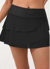 Plus Size Black Mid Waisted Swim Skirt | thumb picture 