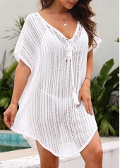 Tassel White Tie Front Cover Up | thumb picture 