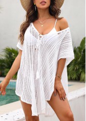 Tassel White Tie Front Cover Up | thumb picture 