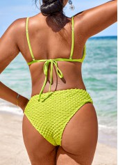 Cut Out Circular Ring Avocado Green Bikini Set | thumb picture 