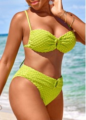Cut Out Circular Ring Avocado Green Bikini Set | thumb picture 