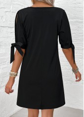 Black Pearl Short A Line V Neck Dress | thumb picture 