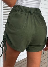 Olive Green Pocket Regular Button Fly Shorts | thumb picture 