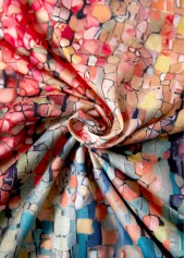 Coral A Line Sleeveless V Neck Dress | thumb picture 