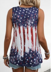 American Flag Multi Color Cut Out Sleeveless Tank Top | thumb picture 