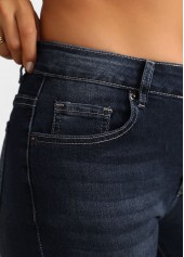 Black Button Regular High Waisted Denim Shorts | thumb picture 