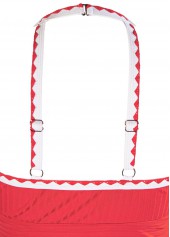 Contrast Binding Marine Life Print Coral Tankini Set | thumb picture 