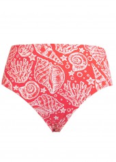 Contrast Binding Marine Life Print Coral Tankini Set | thumb picture 