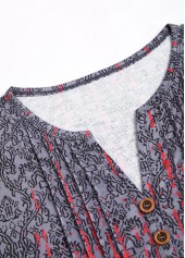 Deep Red Tuck Stitch Ombre Short Sleeve T Shirt | thumb picture 