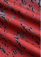 Deep Red Tuck Stitch Ombre Short Sleeve T Shirt | thumb picture 